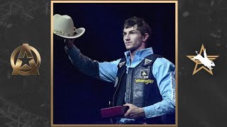 Creek Young wins the Bull Riding at the 2024 American Rodeo rodeo bullriding shorts [upl. by Inami]