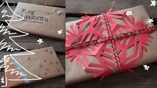 DIY Geschenke verpacken  weihnachtliche und schnelle Deko [upl. by Sykes]