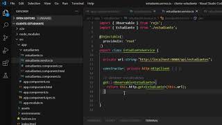 Consumir API REST Spring Boot con Angular  Crear el modelo y la clase de servicio  3 [upl. by Niahs241]