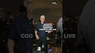 Rockets interrupt Anderson Coopers CNN live shot [upl. by Hagi]