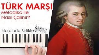 Mozart Türk Marşı Melodika NotalarıTamamı Hızlı  Yavaş [upl. by Neeron]