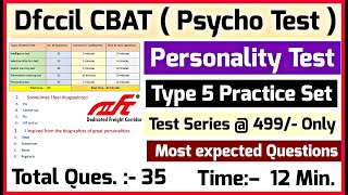 Personality Test for Railways  Railway Psycho Test  DFCCIL Psycho Test 2021  DFCCIL CBAT 2021 [upl. by Aelem627]