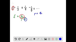 In Exercises 37–44 find the sum of each infinite geometric series 11214ss… [upl. by Northway]