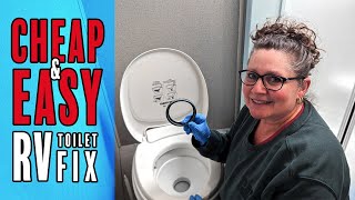 Replacing an RV Toilet Bowl Seal Thetford Aqua Magic V [upl. by Hsetim]