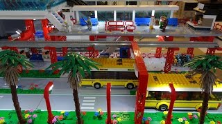 MOC Lego train station WIP E10 Monorail and bus station [upl. by Ontine]