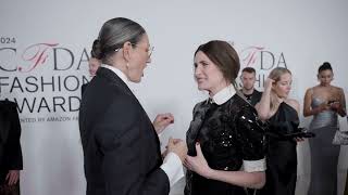 Kathryn Hahn and Jenna Lyons Swoon Over Each Other’s Thom Browne Outfits [upl. by Aillicec]