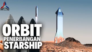 Animasi Orbit Penerbangan Starship SpaceX [upl. by Ennoryt696]