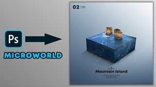 Create Microworld in photoshop like Benny Production  Mountain island Photoshop Microworld [upl. by Okire]