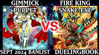 Gimmick Puppet vs Fire King SnakeEye  Dueling Book [upl. by Oemac]