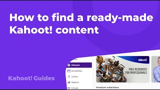 How to find a ready made Kahoot content [upl. by Ytirev]