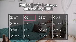 Major ⅱ ⅤⅠ all keys Jazz Backing Track 251 [upl. by Malarkey811]