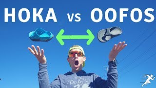 Hoka vs Oofos recovery Slide Sandals  New Opinion on running recovery sandals [upl. by Linnea]