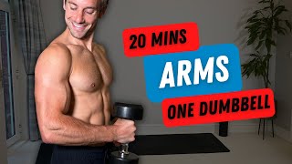 20 MIN ARMS WORKOUT  One Dumbbell ONLY Biceps amp Triceps Killer [upl. by Anissej85]