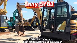 Used Sany SY60 for sale in China6 tons Contact Lily for more details [upl. by Nanreit]