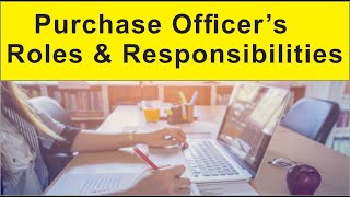 Purchase executive job responbilty II Procurement Officer role and responsiblities [upl. by Egiap823]