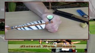 How To Wrap Wooden Arrow Fletchings  No Glue No Jig  DIY Archery [upl. by Arrahs]