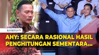 AHY Sebut Tak Ada Keanehan dengan Keunggulan Sementara PrabowoGibran Marginnya Besar [upl. by Fina]