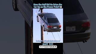 How the Hell Did He Drive the Car Up on the Power Pole💀【Part 101】 [upl. by Anitnegra]