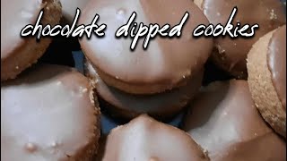 Chocolate Cookies l Chocolate Dipped Cookies l How to make Chocolate Cookies l Mandvis Recipes [upl. by Niuqaoj]