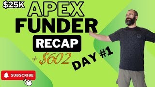 Apex Funding PA25K Account Recap of Day1 [upl. by Lajib]