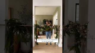 Christmas damage free garland hanging with shower curtain rod Inspo Letneeutro christmasdecor [upl. by Enylhsa857]