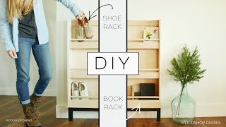 DIY Shoe Rack  Book Rack Easy Storage amp Organization Shelf [upl. by Harve121]