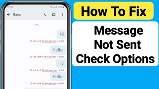 Message Not Sent Check Options Problem  How to fix not sent check options [upl. by Nolubez]