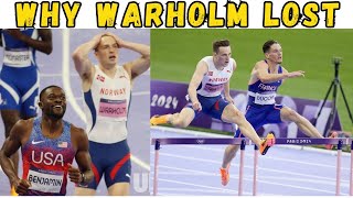 Mens 400M Hurdles Finals Paris Olympics  WARHOLMS MISTAKE That Costed Him Gold Medal  Reaction [upl. by Algie]