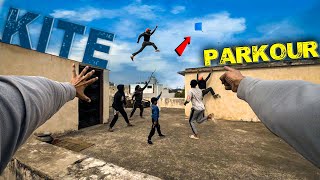 Kite vs Parkour  Indian Parkour  Flyingmeenaboi [upl. by Albion]