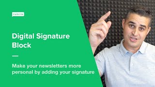 Digital Signature Block in Your Newsletters  MailerLite [upl. by Ferri]