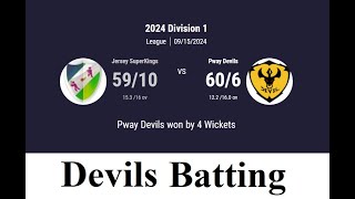 Pway Devils vs Jersey SuperKings NJSBCL 2024 20th Cricket Game Div 1 Part  2 [upl. by Hgeilyak]