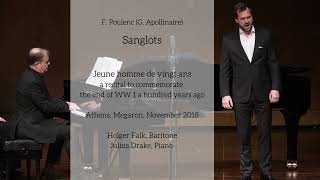 Sanglots  Francis Poulenc G Apollinaire  Holger Falk amp Julius Drake [upl. by Seravaj]