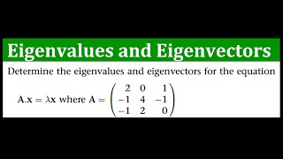 Solution to Eigenvalues and Eigenvectors Problem  linearalgebra  matrices [upl. by Clarhe]