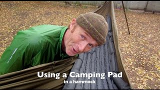 Using a Camping Pad as Hammock Insulation [upl. by Auqemahs]