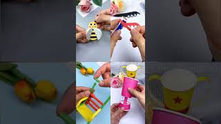 Hany Bee 🐝 vs toffee  Sweet Diy crafts diy paperflowerwallhangingcraftideas craft [upl. by Kostival]