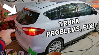 TRUNK LIFTGATE DOES NOT OPEN CLOSE AFTER BATTERY REPLACEMENT FORD CMAX [upl. by Wes]