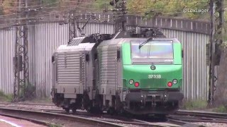 Akiem 37038 und 37055 Alstom Prima EL3U beim Rangieren in SaarbrückenJägersfreude [upl. by Akihsan223]