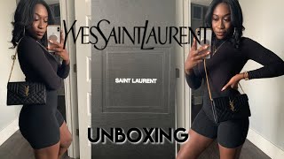 SAINT LAURENT MONOGRAM CHAIN WALLET LUXURY UNBOXING  4 WAYS TO WEAR YSL Designer Handbag [upl. by Arquit]