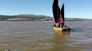 Running downwind on a Drascombe Lugger [upl. by Nosydam]