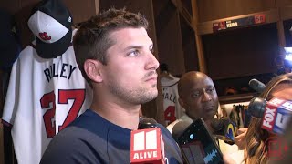 Braves Austin Riley talks return to lineup for first time in 2 weeks Acuñas seasonending injury [upl. by Shirlene]