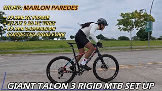 Bikecheck sa GIANT TALON 3 Rigid MTB ni Marlon Paredes [upl. by Anailil]