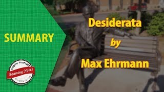 Desiderata Summary by Max Ehrmann  Line by Line Explanation and Meaning  Beaming Notes [upl. by Amling]