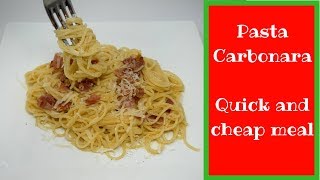 Spaghetti Carbonara  EASY PASTA DISH [upl. by Schonthal]