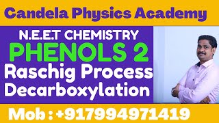 Plus Two ChemistryPhenolsRaschig processdecarboxylationMalayalam explanationPreparation 2 [upl. by Negaem]