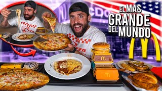 COMIENDO en el MCDONALDS MÁS GRANDE del MUNDO 🍕 PUEDES PEDIR PIZZA y PASTA [upl. by Ocirrej]