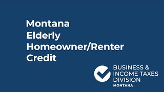 MT Elderly HomeownerRenter Credit Webinar [upl. by Anaitsirk667]