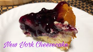 How To Make New York Cheesecake With blueberry fillingprincess island Canada [upl. by Hedberg331]