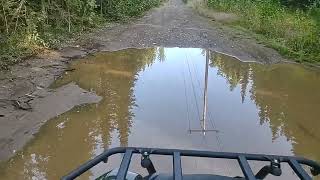 Yamaha Kodiak 700 Just out for a little ride after a week of rain Good to get out [upl. by Aitra]