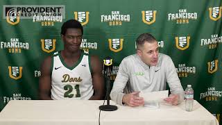 MBB  USF vs Portland Postgame w Chris Gerlufsen and Ndewedo Newbury [upl. by Nevaeh]