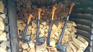 Fiskars X10X17X21X27 axes for splitting logs part 1 [upl. by Blau]